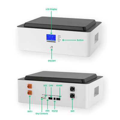 6000 배 태양 에너지 시스템을 위한 51.2V 100Ah 5KWh 랙 부착된 배터리